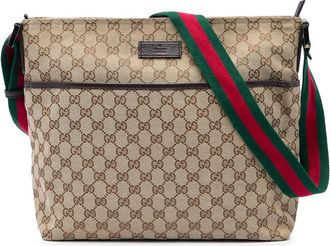 Gucci Pre-owned Gucci GG Canvas Web Crossbody Unisex TU96A0WSG6N31NCC