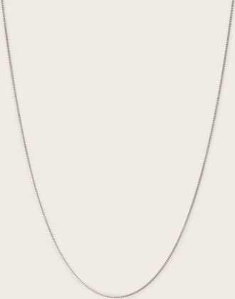 AllSaints Sterling Silver Axl Curb Sterling Silver Chain Necklace, Size: One Size