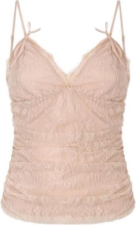 Pinko Fragola Kant Top - Dames - Blouses - Roze - XS - Overhemden