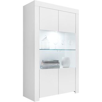 Homemania Credenza a 2 ante in vetro senza illuminazione H186 cm - Firenze