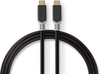 Nedis Ccbw64020at10 Cable Usb-c Negro Plata 1 M