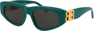Balenciaga Womens Sunglasses Bb0095s Green-Gold-Grey Acetate Green/gold/grey