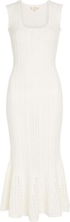 LoveShackFancy Loveshackfancy Tayleen Pointelle-knit Midi Dress - White - XL (UK16 / XL)