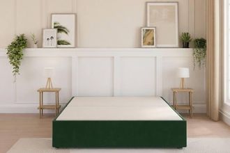 Sloomy Divan Base Emerald Plush 2 Drawers Right Side | Size: Small Single