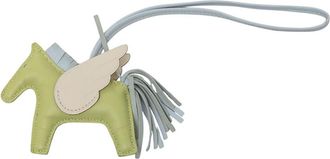 Herm&egrave;s Pre-owned Hermes Milo Lambskin and Swift Grigri Rodeo Pegase Bag Charm PM Ladies H4AHV1N25IXB9UV6