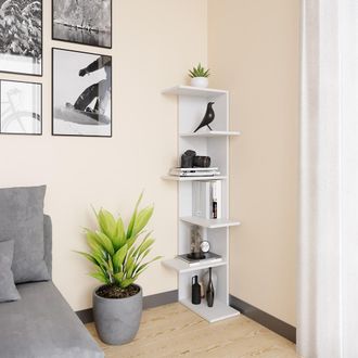 Vicco Estante De Esquina Tera, Blanco, 37 X 140.1 Cm