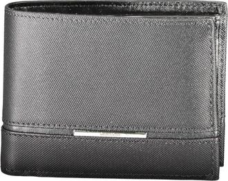 Calvin Klein Zwarte Leren Portemonnee - Heren - Portefeuilles - Zwart - ONE Size - Leer - Accessoires