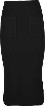 Guess Rokken, Dames, Zwart, M, Polyester, Longuette in maglia