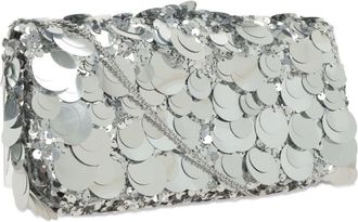 Paco Rabanne Womens Baguette Shoulder Bag Sparkle Silver