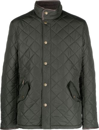 Barbour Powell quilted long-sleeve jacket - men - Polyester/Polyester/Cotton/Polyamide - L - Green