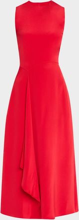 Adam Lippes Lynn Draped Silk Crepe Dress