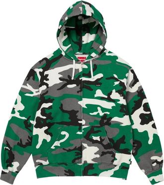 SUPREME Box-logo zip-up hoodie - Groen