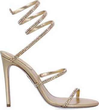 Rene Caovilla Golden Cleo Heels