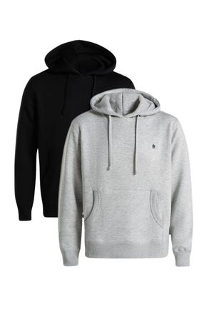 French Connection Mens Navy 2 Pack Cotton Blend Hoodies - Size X-Large