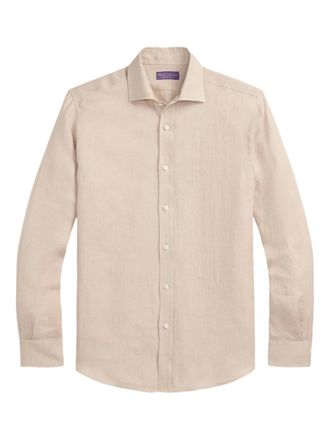 Ralph Lauren Purple Label linen shirt - men - Linen/Flax - S - Neutrals