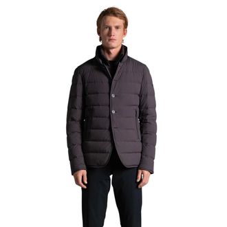 Duno Duno gewatteerde jas - Heren - Jassen - Bruin - Maat: 3XL Zijde
