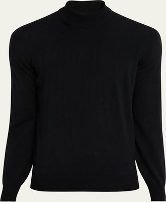Brunello Cucinelli Mens Exclusive Ribbed Cashmere Mock Neck Sweater