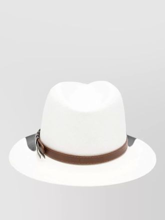 Borsalino country straw hat wide brim contrast band