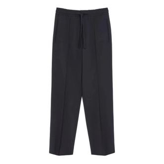 Valentino Garavani Broeken, Heren, Blauw, L, Wol, Vlogo Signature Tailored Broeken