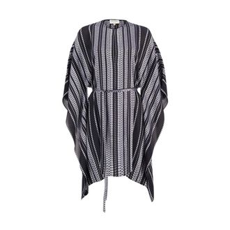 Zeus + Dione Anemone Striped Silk Kaftan - female - Zeus+Dione - Kimonos - Multicolor - S - Blouses & Shirts