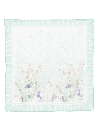 Saiid Kobeisy silk chiffon scarf - Blue