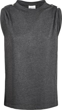 Isabel Marant Sleeveless Tops, female, Gray, Size: XS Marant Etoile T-shirts and Polos Grey