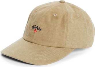 Noah Washed Cotton Canvas Baseball Cap in Olive at Nordstrom