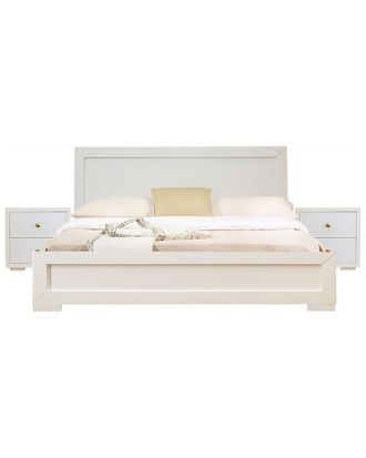 Camden Isle s Trent Wooden Platform Bed With Two Nightstands