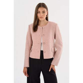 LaMarque ALESSIA | Double Face Wool Jacket in Heather Pink at Nordstrom, Size X-Small