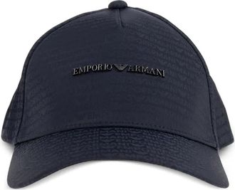 Emporio Armani Cappello da baseball con placca logo - Blu