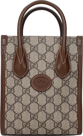 Gucci Damens Handtaschen Beige/Braun Leder