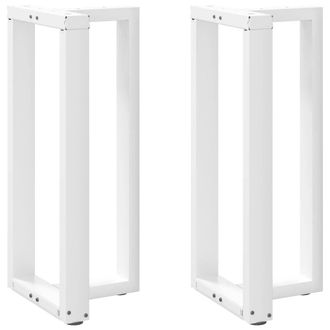 Berkfield Home Bar Table Legs T-Shaped&not;2 pcs White 50x35x(90-91) cm Steel