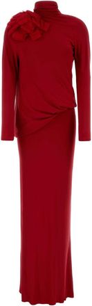 Magda Butrym Red Stretch Jersey Long Dress
