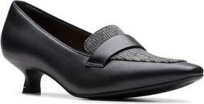 Clarks Scarlyt Mabel Kitten Heel Pump in Black Interest Leather at Nordstrom Rack, Size 6.5