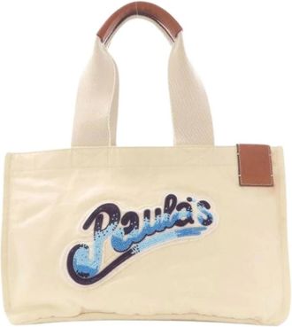 Loewe Pre-owned Tote Bags, female, White, Size: ONE SIZE Pre-owned Tote bag