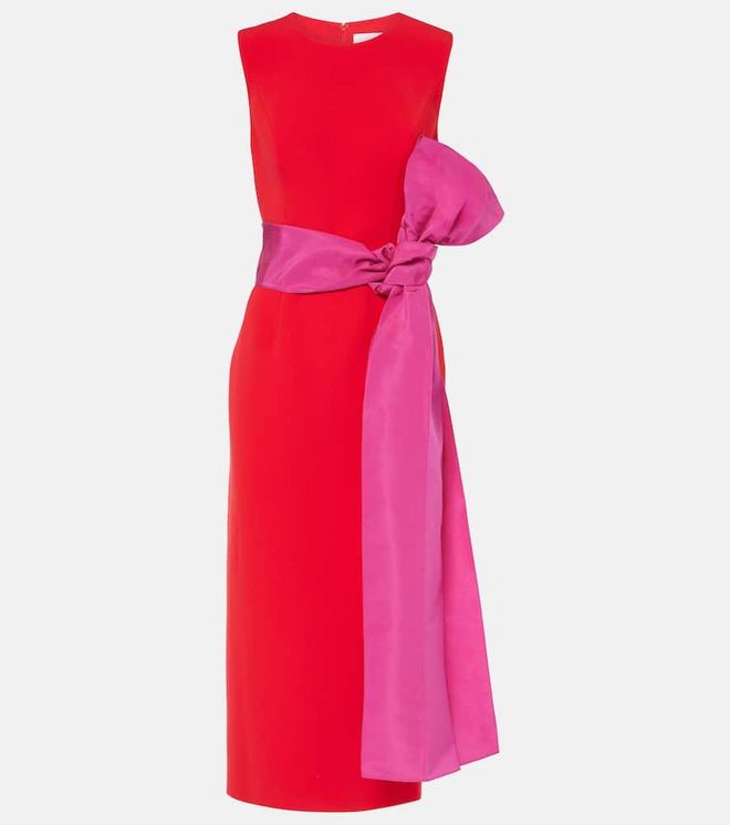Bow-detail midi dress