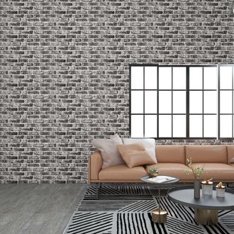 vidaXL Paneles De Pared 10 Uds. 100 X 50 Cm Gris Oscuro Y Espuma Eps Vidaxl