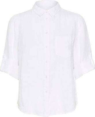 Part Two Cindie PW SH Blouse - Dames - Overhemden - Wit - L - Linnen - Overhemden
