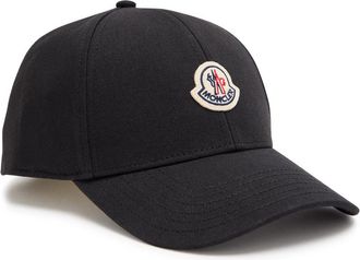 Moncler Logo-appliqu&eacute;d Twill cap - Black - One Size