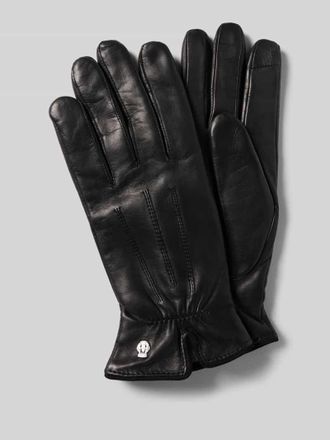 Roeckl Handschuhe aus Leder mit Kaschmir-Anteil Modell ANTWERPEN TOUCH in Black, Gr&ouml;&szlig;e 6,5