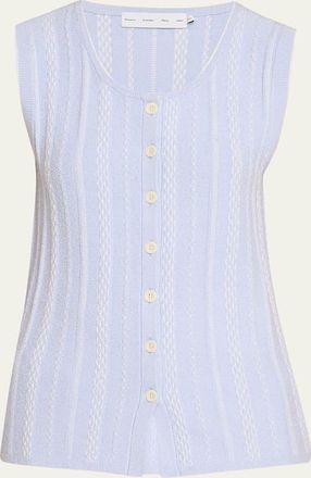 Proenza Schouler Alyna Textured Knit Vest
