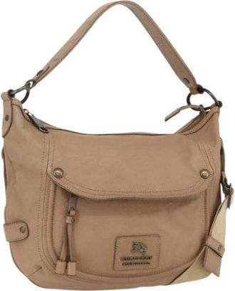Burberry Pre-owned Shoulder Bags, female, Brown, Size: ONE SIZE Pre-owned Leather Shoulder Bag
