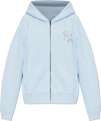 Sporty & Rich Sweatshirt uit de 47 & The New York Yankees collectie - Dames - Vesten met rits - Blauw - M - Katoen - Hoodies & sweatvesten
