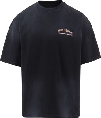 Amiri Black Scenic Logo Print Cotton T-Shirt