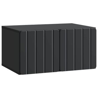 vidaXL Mueble Para Tv De Pared Negro 59,5 X 41 X 30 Cm Vidaxl