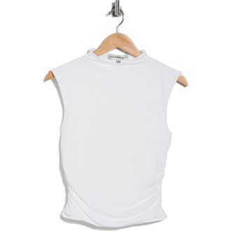 Madden Girl Funnel Neck Cap Sleeve Top in White at Nordstrom Rack, Size X-Large