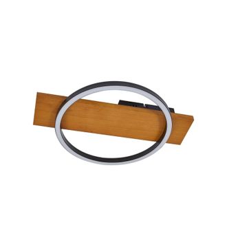 Lindby L&aacute;mpara De Techo Led galad En Marr&oacute;n Madera - Lindby