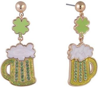 Hallmark Beer Mug Earrings in Green at Nordstrom