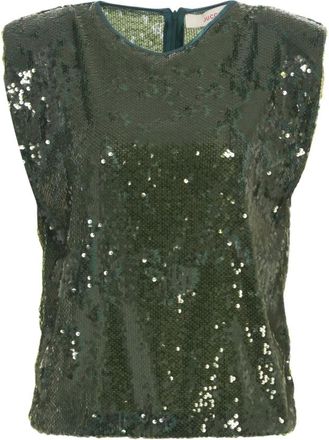 Jucca Sequin Sleeveless Topwear Green Aw25