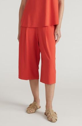 Universal Standard Casual Cotton Culottes in Shoreline Sunset Red at Nordstrom, Size Xxx-Large
